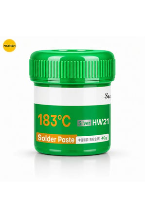 Hw21 183 Derece Gümüşlü Krem sıvı Lehim Macunu Pastası 40 Gr Anakart Tamir