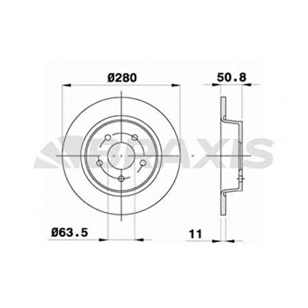 Volvo Arka Fren Disk Aynası Yeni Connect Chc 1.6 /1.5 Tdci 15> C-Max 12> Kuga II 13>20 Grand C-Max (dxa/cb - Braxıs Ae0320