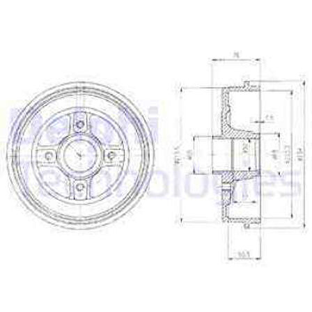 Renault Arka Fren Kampanası Megan Ba01 Clio II Symbol II Logan MCV Sandero 1,2 1,6 1,5 1,6 Twingo II - Delphi Bf427