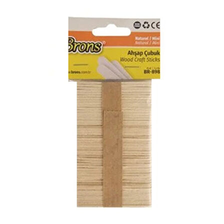 Brons Ahşap Çubuk Mini Renksiz 50Li - 2 paket