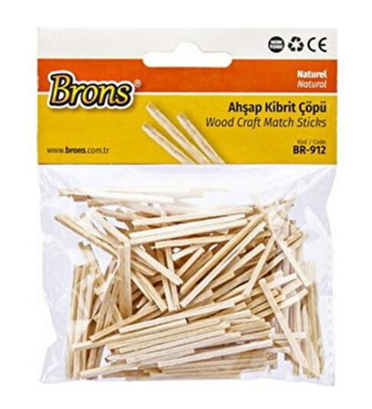 Brons Ahşap Kibrit Çöpü Renksiz Br-912 - 2 paket