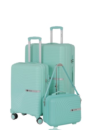 V374 SU Y.ÜRETİM PP VALİZ 55 CM + 75 CM + MAKYAJ SİYAH