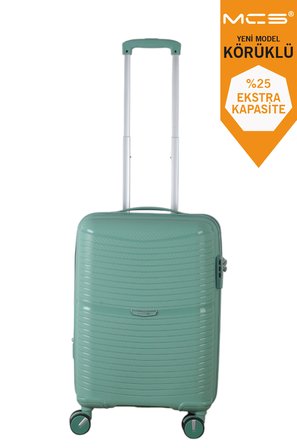 V379 AURA Y.ÜRETİM PP VALİZ 55 CM + 75 CM SİYAH SET