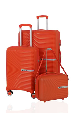 V374 SU Y.ÜRETİM PP VALİZ 55 CM + 75 CM + MAKYAJ SİYAH