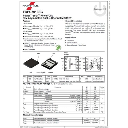 5018 5018SG FDPC5018 FDPC5018SG Notebook Entegresi (Mosfet)