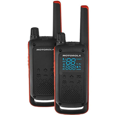 Motorola TLKR-T82 10 Km Siyah PMR El Telsizi 2'Li Paket