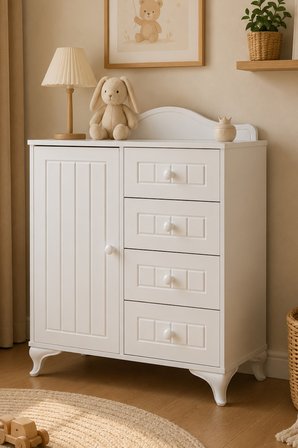 Şifonyer, Lizbon 4 Çekmeceli Kapakli Şifonyer