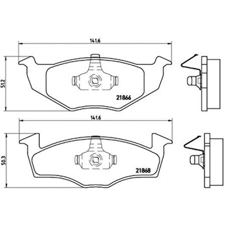 Vag Fren Balatası Ön Polo III 95> Lupo 98> Fox 05> / Arosa 97> / Fabıa 00>10 - Braxıs Aa0012