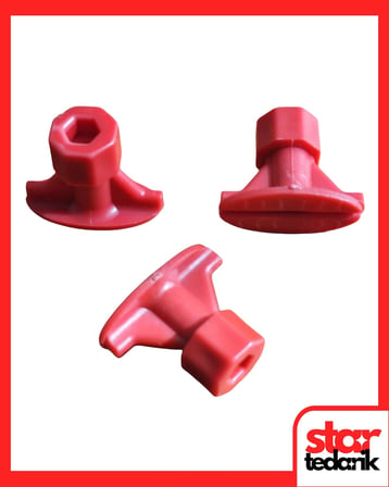 PDR Boyasız Göçük Düzeltme Plastiği Elips Kırmızı 12x25mm - D. N6 - Kırmızı 10 adet