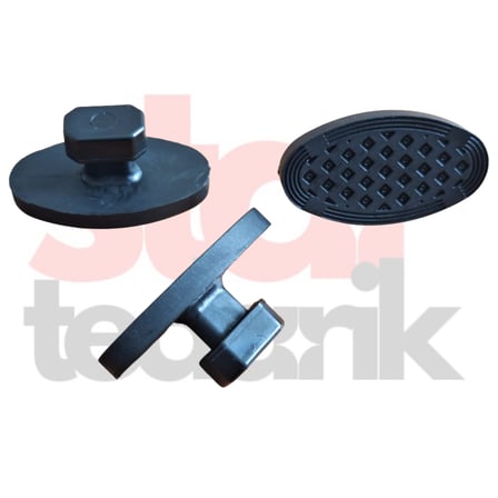PDR Boyasız Göçük Düzeltme Plastiği Köşe Elips Düz Çap 49x27mm - D. N6 - Siyah 10 adet