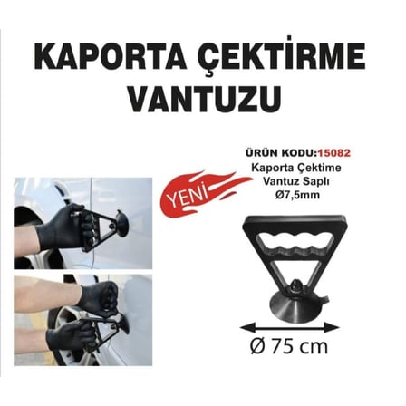 Pdr Manuel Kaporta Çektime Saplı Vantuz 75Mm