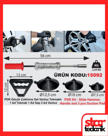 Set Vantuz Tokmaklı 1 Ad Tokmak 1 Ad Sap 3 Ad Vantuz