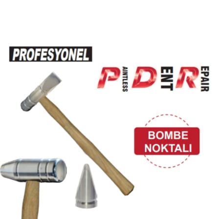 Pdr Kaporta Çekiç Aluminyum Ahşap Saplı ( Düz Balta ) 184Gr