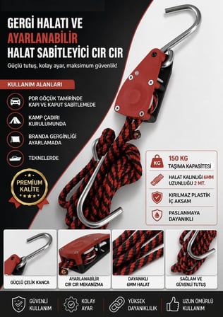 Gergi Halatı Boyazsız Göçük Çektirme İçin Parça Sabitleme