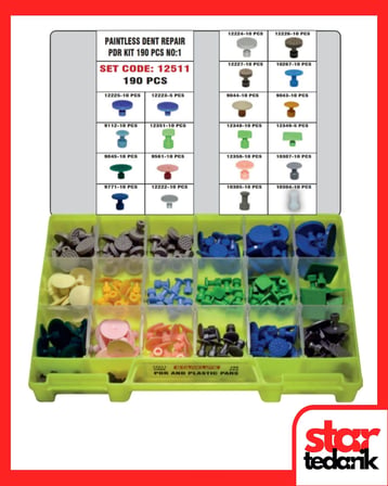 Set PDR Boyasız Göçük Düzeltme Plastiği 190 Parça No1
