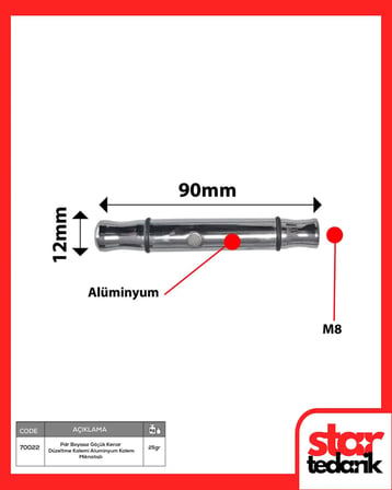 Boyasız Göçük Düzeltme Kalemi Aluminyum 12mmx90mm Mıknatıslı