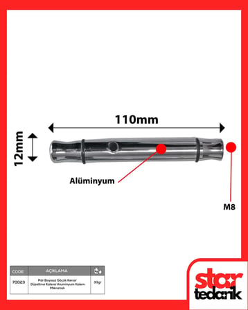 Boyasız Göçük Düzeltme Kalemi Aluminyum 12mmx110mm Mıknatıslı