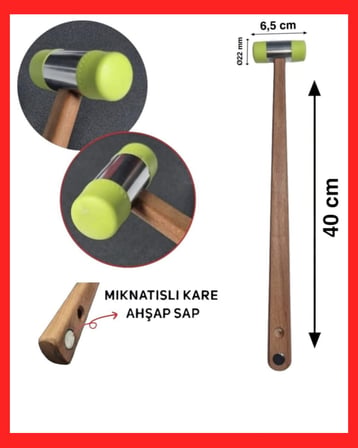 Pdr Göçük Çekici Plastik Uçlu Mıknatıslı Kare Sap