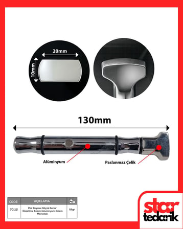Boyasız Göçük Düzeltme Kenar Düzeltme Kalemi 20x10mm Aluminyum Mıknatıslı