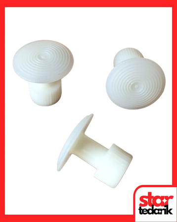 PDR Ekstra Boyasız Göçük Düzeltme Plastiği Bombeli Çap 23Mm - D. N6 - Natural Beyaz - 10 adet