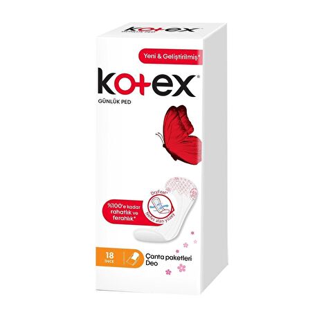 Kotex İnce Günlük Ped 18'li İnce