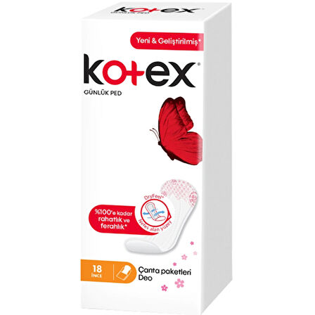 Kotex İnce Günlük Ped 18'li İnce