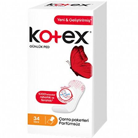 Kotex Lightdays Parfümsüz 34'lü