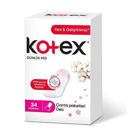 Kotex Günlük Ped Normal 34'lü