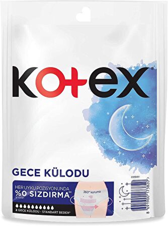 Kotex 2 x 2 Adet Regl Gece Külodu