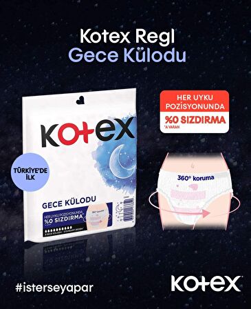 Kotex 2 x 2 Adet Regl Gece Külodu