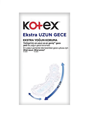 Kotex Extra Uzun Gece Ekstra Uzun 9 Adet Hijyenik Ped