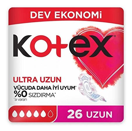 Kotex Ultra Uzun Hijyenik Ped 26 Adet