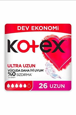 Kotex Ultra Uzun Hijyenik Ped 26 Adet