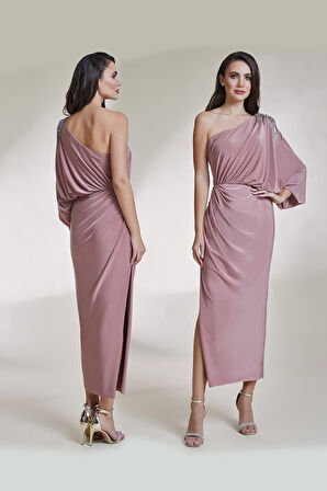 Abiye Elbise 9074-Camel | 38