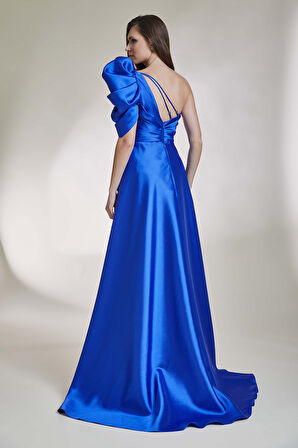 Abiye Elbise 9122-Saks | 44