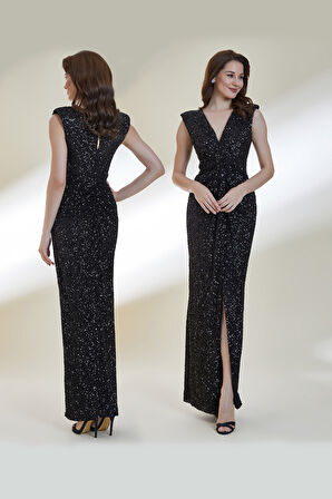 Abiye Elbise 9138-Siyah | 38