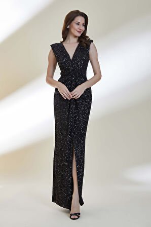 Abiye Elbise 9138-Siyah | 38