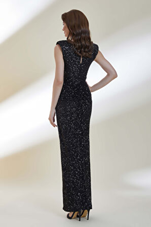 Abiye Elbise 9138-Siyah | 38