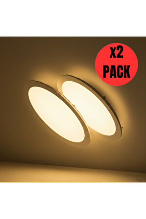 KDL405 Slim LED Panel 2'li Spot Gömme 9W 765 Lümen - 3000K - Günışığı