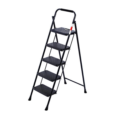 Perilla 51405 Stepla Geniş 5 Basamaklı Katlanır Merdiven Eurotower Siyah