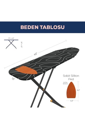 Perilla TBTL-01 Happhom 4 Katmanlı 8 Kademeli Mono Ütü Masası 33*138cm
