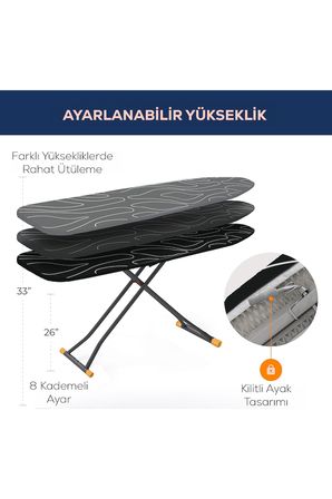 Perilla TBTL-01 Happhom 4 Katmanlı 8 Kademeli Mono Ütü Masası 33*138cm
