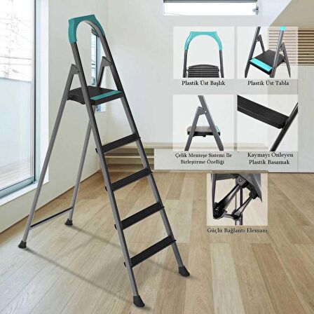 Doğrular 51304 Riser 4+1 Plastik Basamaklı Merdiven