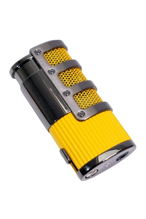 Parmida 3 Torch Pürmüz Sarı - Gunmetal Metal Puro Çakmağı - TR9209