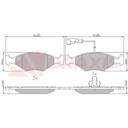 Fiat Fren Balatası On Fisli Palıo 1.4 Siena - Braxıs Aa0603