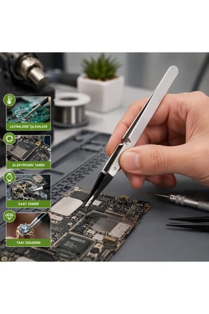 ST-11 Isıya Dayanıklı Antistatik Seramik Uçlu Hassas Elektronik Tamir Cımbızı