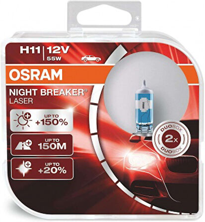 Unıversal Halogen Ampul H11 12v 55w Far Ve Sis (ikili) - Osram 64211nl
