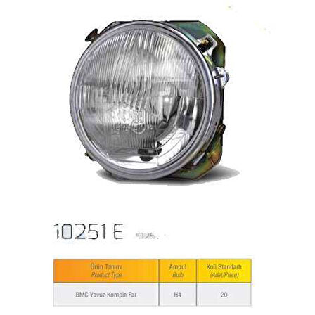 Bmc Truck Bmc Yavuz Komple Far Parklı Dis H4 - Farba 10251d