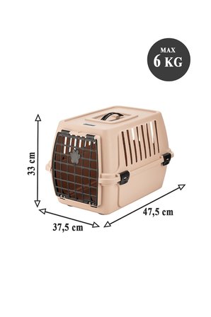Pribor Kedi Köpek Evcil Hayvan Taşıma Çantası 47,5 x 33,5 x 33 cm Bej