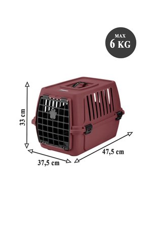 Pribor Kedi Köpek Evcil Hayvan Taşıma Çantası 47,5 x 33,5 x 33 cm Bordo